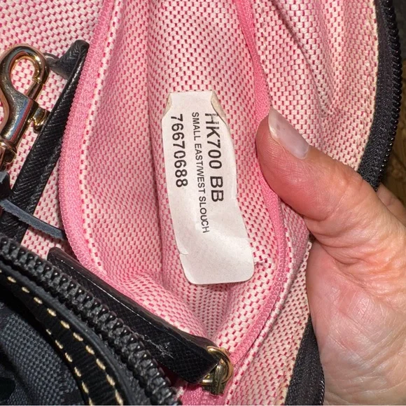 Dooney & Bourke Black East West Slouch Monogram Shoulder Bag - Picture 8 of 10